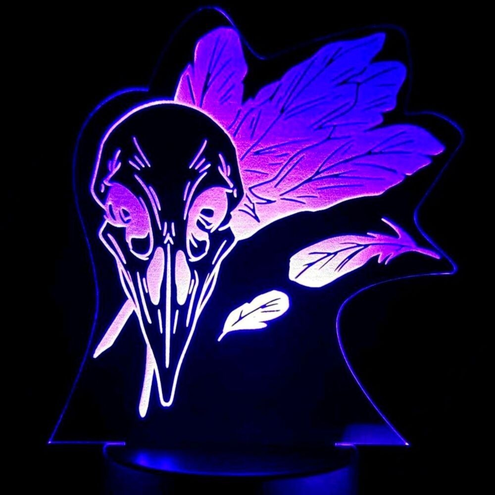 Raven‎ Skull led light Color changing Night Light
